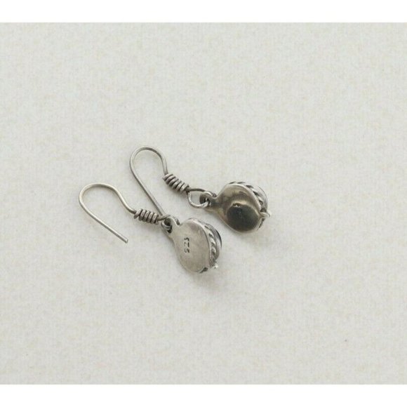 Sterling Silver Black Cats Eye Quartz Earrings Dangle Drop Earrings - Picture 7 of 8
